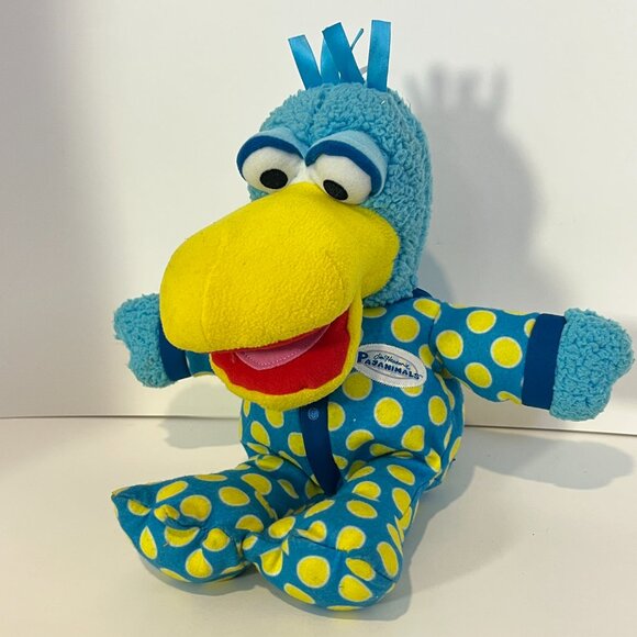 Jim Henson Pajanimals BLUE SQUACKY DUCK 12” Plush Animal Toy Sprout Tomy Vintage - Picture 1 of 16